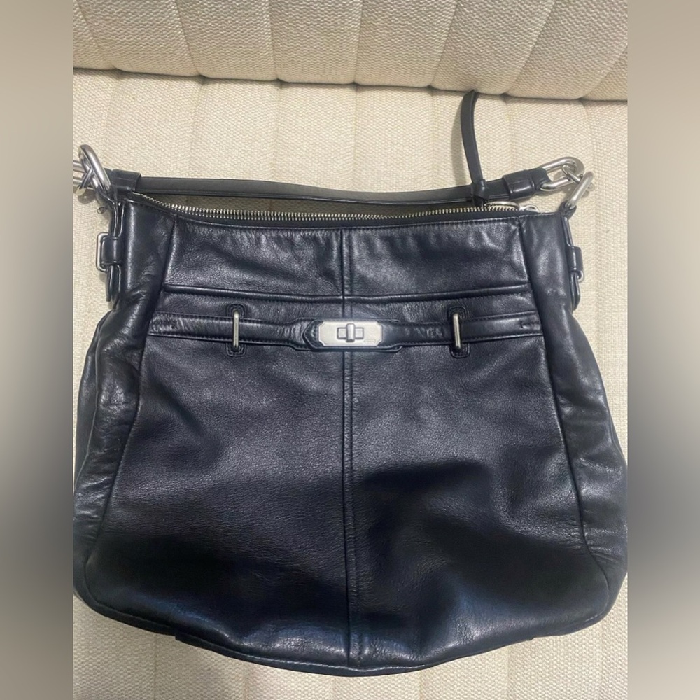 Coach Leather Shoulder Hobo  Bag